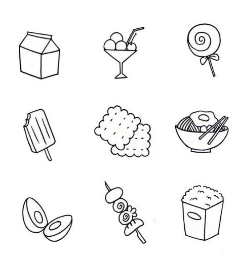 巴士日記 | 超實用手帳素材 日用百貨與食物簡筆畫大全